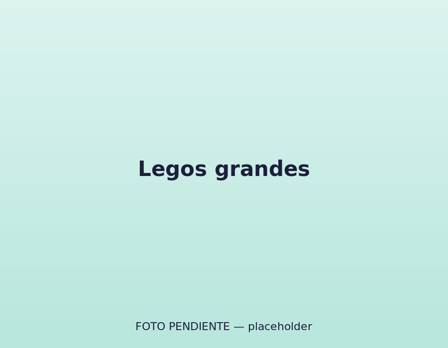 Piezas de Lego grandes en la zona de aprendizaje
