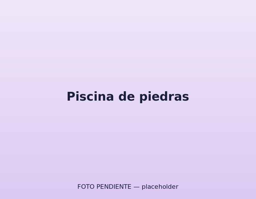 Piscina de piedras táctiles en la zona sensorial