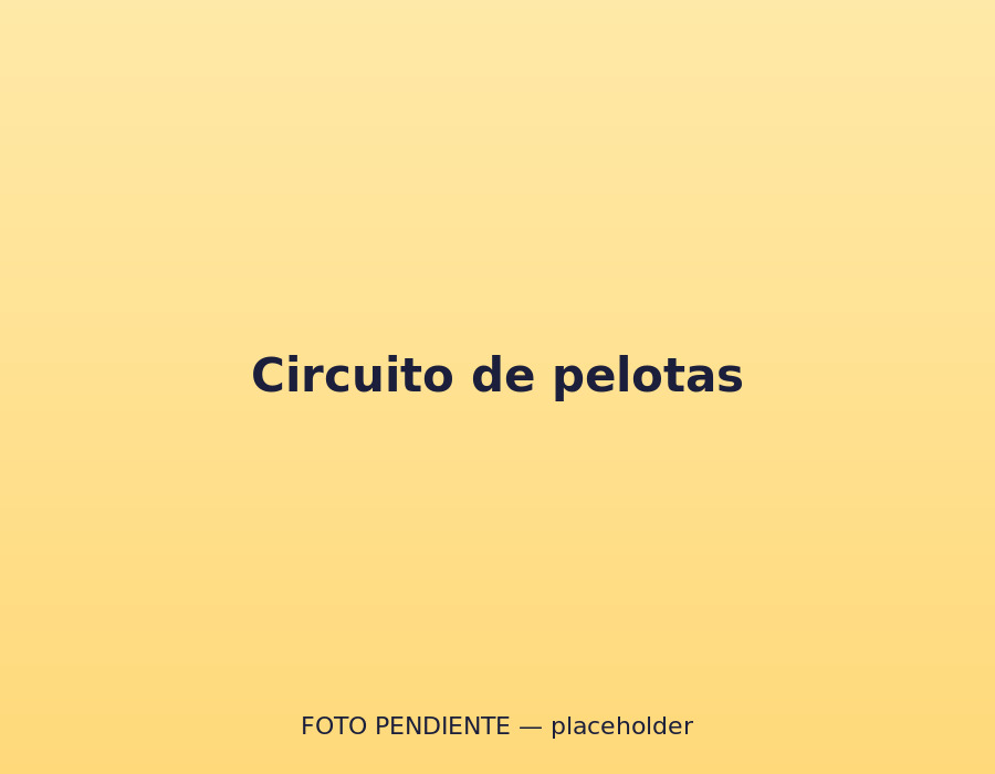 Circuito de pared en la zona de pelotas